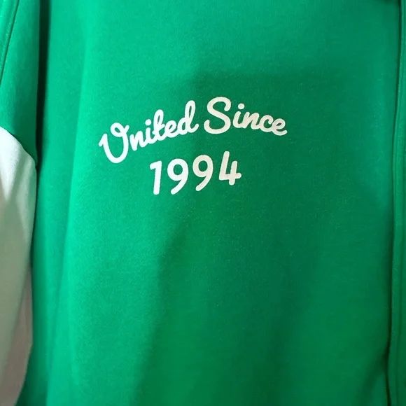 H&M Green Varsity Jacket with White Accents - Picture 4 of 7